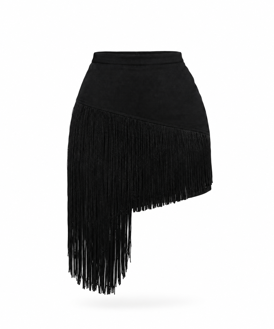 Tropics Fringe Skirt — Black