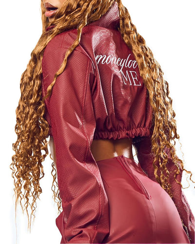 Money Loves Me Burgundy Leather Set